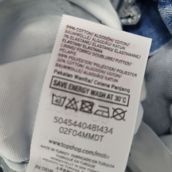 Topshop Moto Dree Cropped Kick Flare Jeans Size 28 Boho - Picture 8 of 8